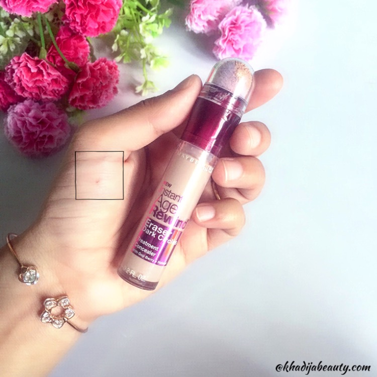 maybelline instant age rewind concealer review and swatches, khadija beauty