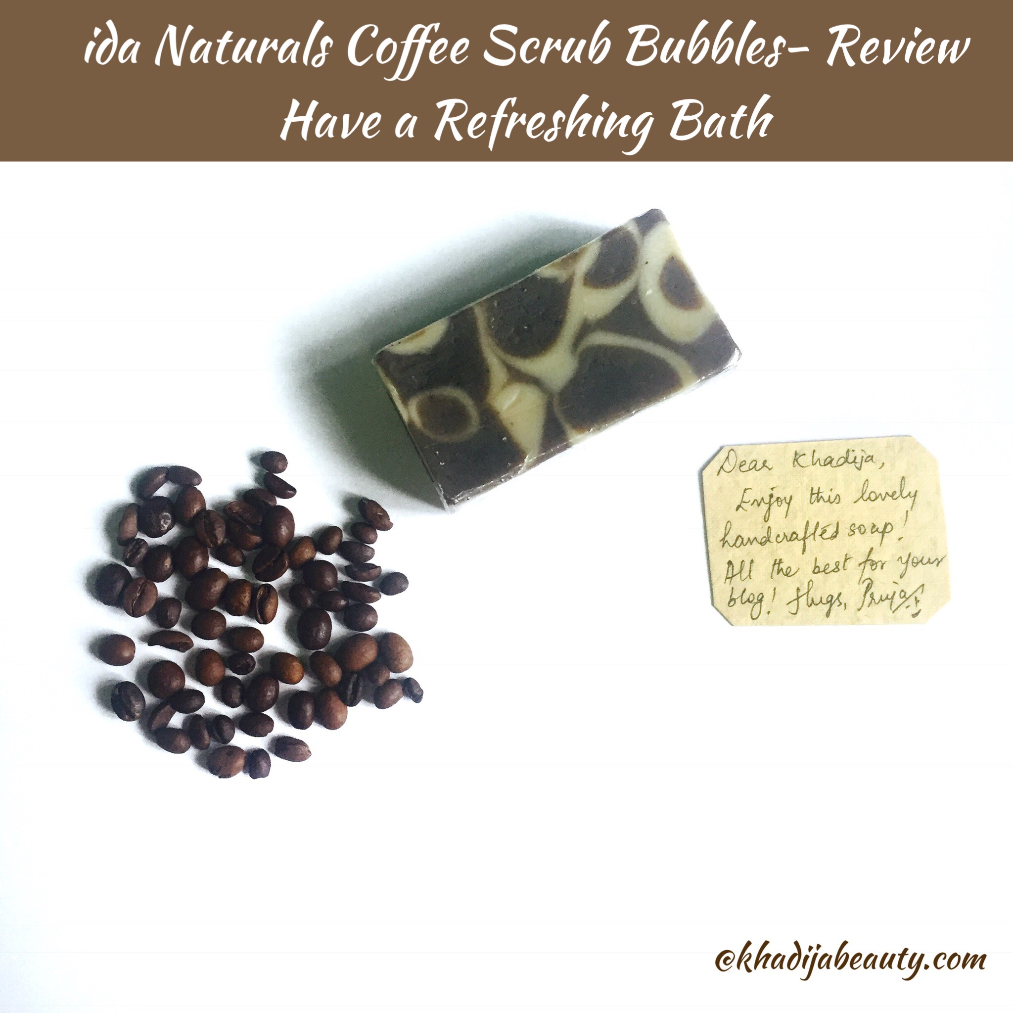 ida natural, coffee scrub bubbles, homemade soap