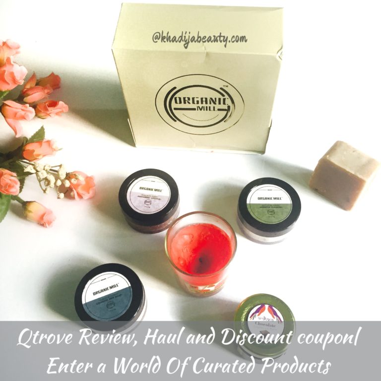 Qtrove review, haul, coupon discount, khadija beauty