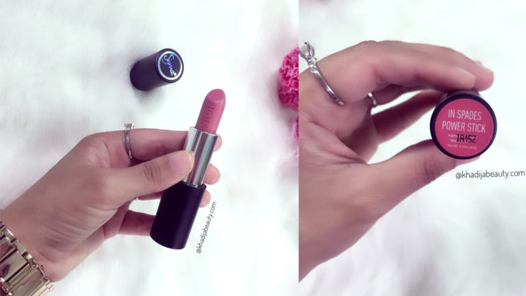 sigma power stick review and swatches in spades, khadija beauty